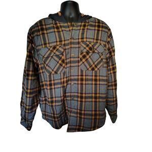 Legendary Outfitters Plaid Hoodie Shacket Multicolor Mens Medium New